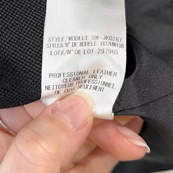 $1275 Helmut Lang Black Wool Leather Panel Blazer Jacket size 8 - Picture 11 of 13